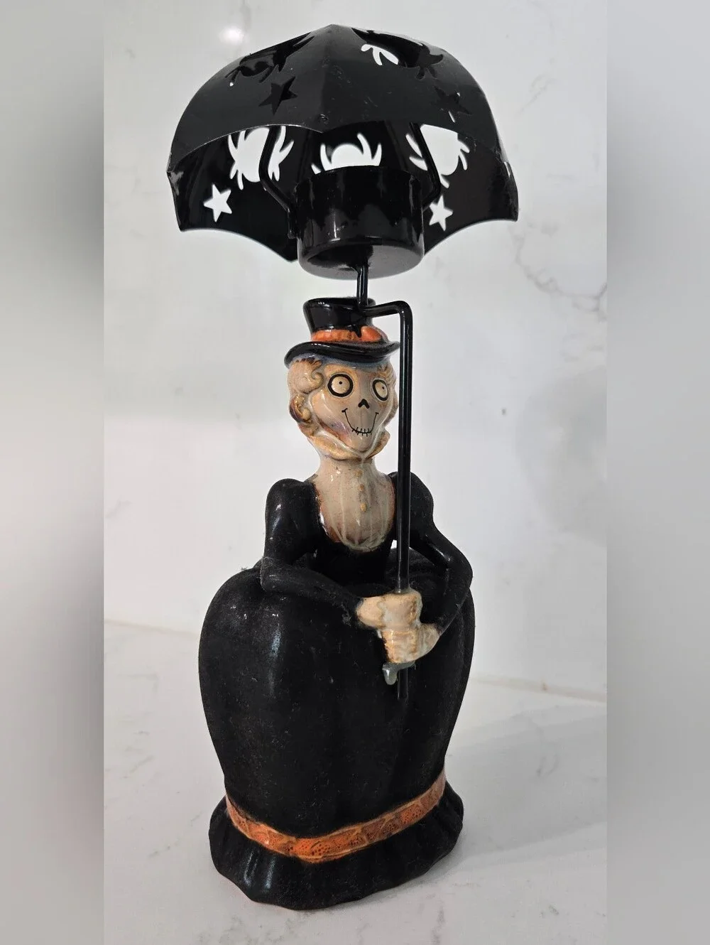 Yankee Candle Boney Bunch Aunt Hilda Tealight Umbrella - Rare 2009